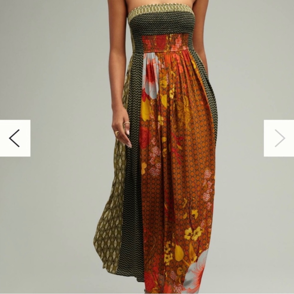 Siddhartha Bansal Smocked Strapless Maxi - 3X